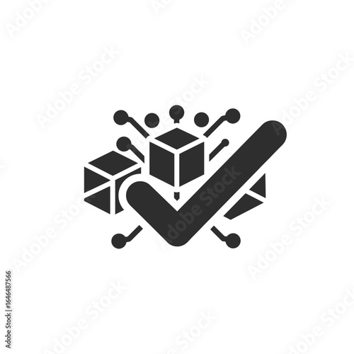 Blockchain Validation Check Icon