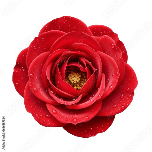 Vibrant Red Rose Aset (61).png Captivating Beauty, Fresh Petals, and Delicate Details