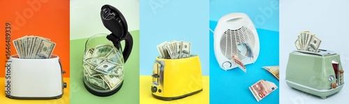 Set of household appliances...