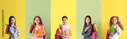 Collage of little school gi...