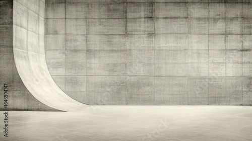 Abstract Concrete Architecture: Curving Walls and Minimalist Design
