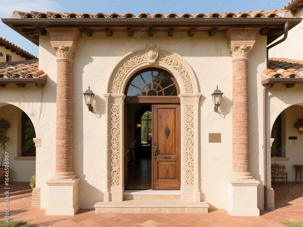 Naklejka premium Beautiful Tuscan-style entry