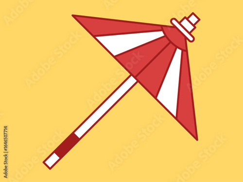 Wagasa icon. Asian culture vector icon. Flat illustration concept.