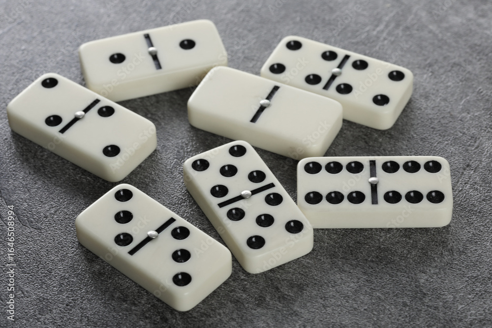 white domino blocks on black background white domino blocks on black background