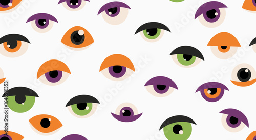 Playful eye pattern design for spooky season themed background usage