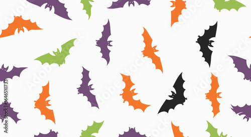 Spooky fun a playful halloween bats seamless pattern, festive backdrop design