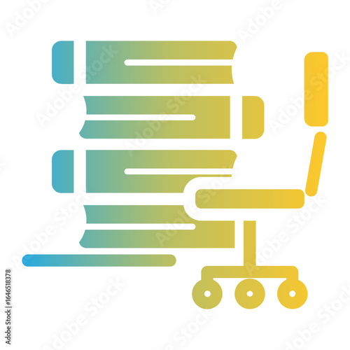 Workaholic Icon With Office Desk And Documents
