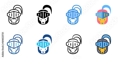 Knight icon set multiple style collection 
