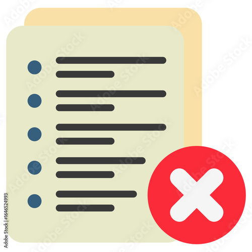 Unfinished Icon Mini Illustration Icon. Use For Modern Concept, Print, Ui, Ux Kit, Web And App Development. Vector Related To Office, Education, Examination And More