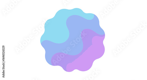 Abstract flowy blob with wavy layered pastel color, aesthetic backdrop