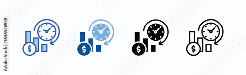 Amortized Icon Sheet Multiple Style Collection Isolated Vector