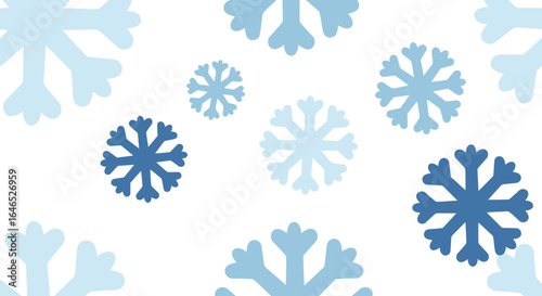 Enchanting frosty wintery motif of whimsical snowflakes backdrop illustration