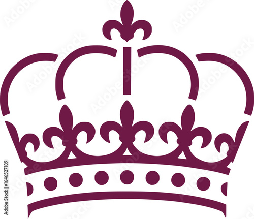 Elegant Royal Crown Illustration a Symbol of Authority and Prestige with Classic Design Featuring Fleur De Lis Elements for Majestic Appeal