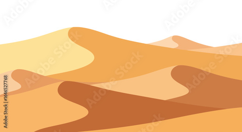 Warm desert landscape illustration with rolling sand dunes and subtle gradation