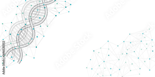 DNA molecules for scientific and technological background. Vector illustration.