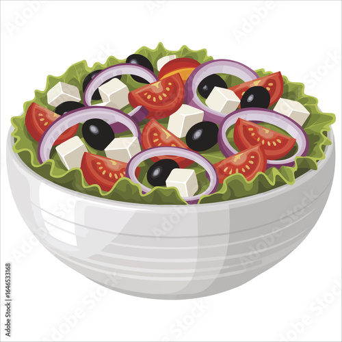healthy vegetable mix with cubed cheese vector illustration backdrop