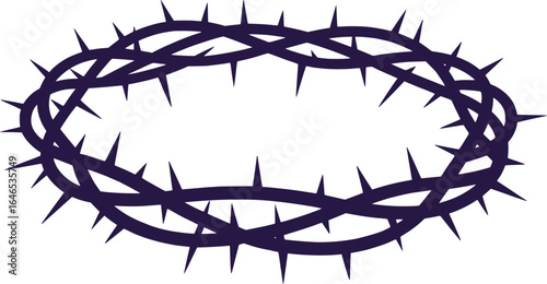 Somber Representation Thorns Crown Symbolizing Sacrifice Salvation Christian Faith Hope Redemption Jesus Christ Suffering Penitence Atonement Resurrection Belief and Spiritual Growth Journey