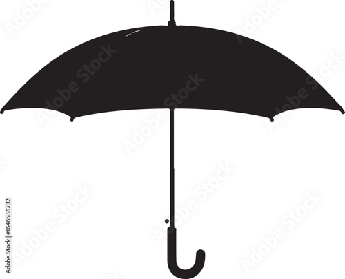 Simple black umbrella graphic design