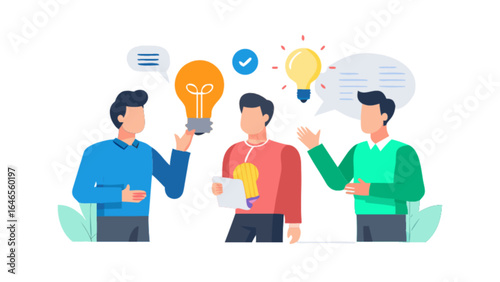 Brainstorming session for creative ideas and innovative solutions with team collaboration and idea generation