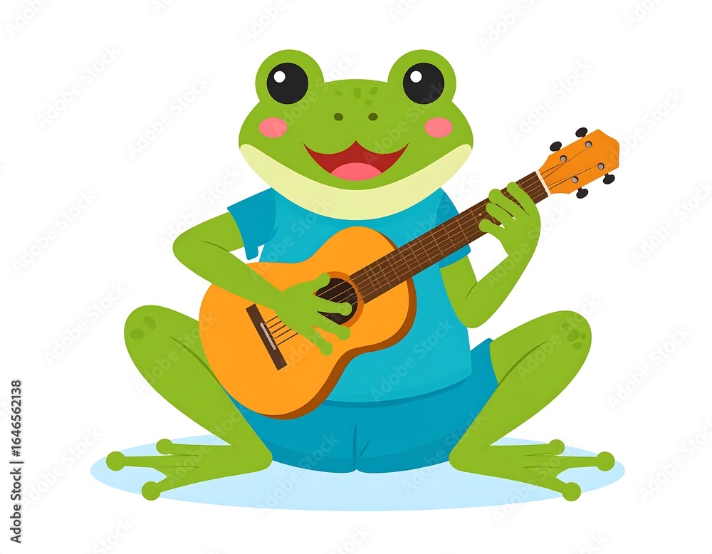 Fototapeta premium Frog playing guitar (4)
