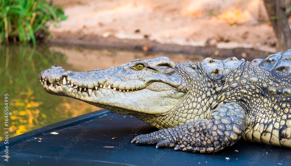 Fototapeta premium Large crocodile portrait