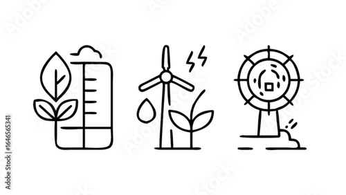 Sustainable energy solutions renewable resources clean power wind turbine solar panel eco friendly technology is here