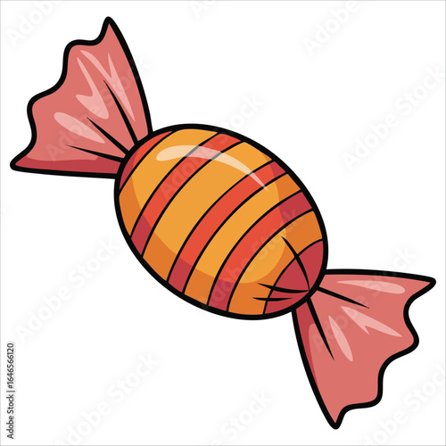 simple classic wrapped bonbon vector graphic white space