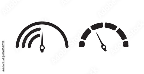 Speedometer icon, Speed indicator sign, Performance concept, Speedometer set, Fast speed sign, Flat simple icon, illustration eps 10.