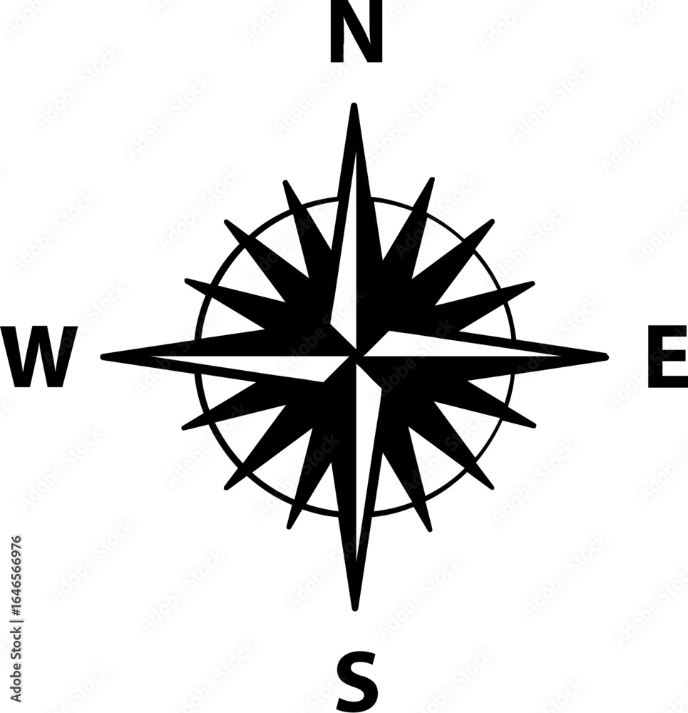Fototapeta premium Compass Nautical and Geometric Navigation Tool