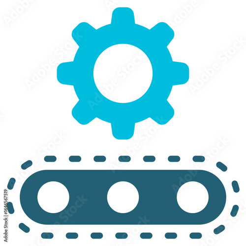 Productivity Glyph Blue Icon