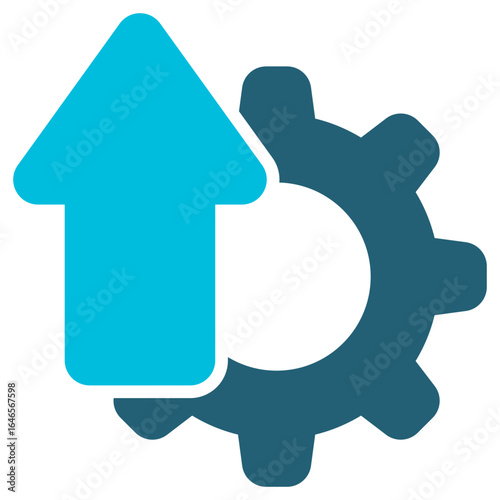 Improve Glyph Blue Icon