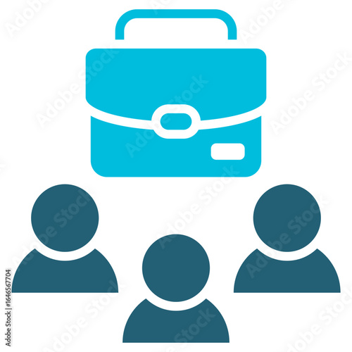 Workforce Glyph Blue Icon