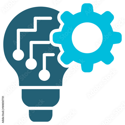 Innovation Glyph Blue Icon