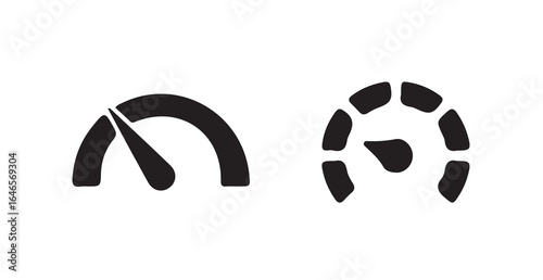 Speedometer icon, Speed indicator sign, Performance concept, Speedometer set, Fast speed sign, Flat simple icon, illustration eps 10.