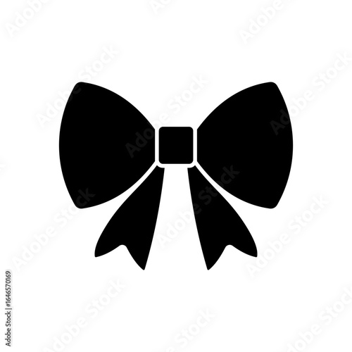 Minimalist Black Bow Tie Art for Digital Use