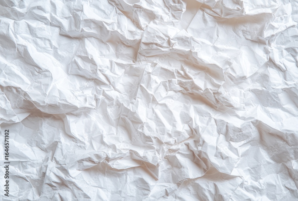 Fototapeta premium Crinkled white paper texture (11)