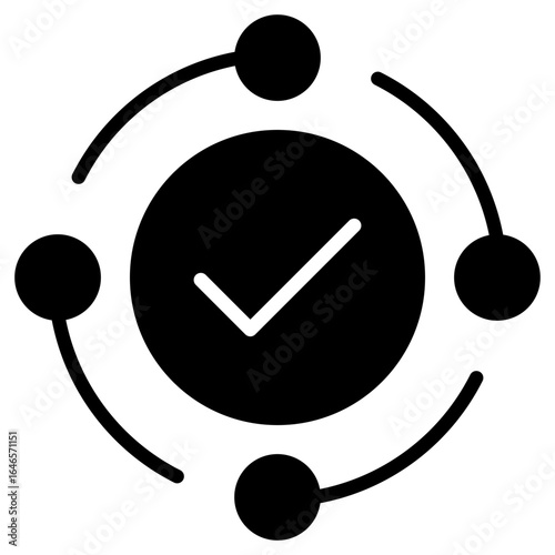 Continuous Glyph Black Icon