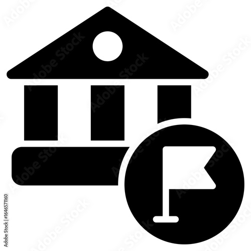 Government Glyph Black Icon