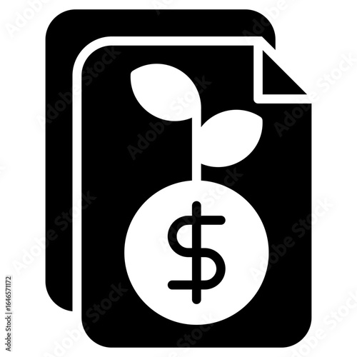 Investment Glyph Black Icon