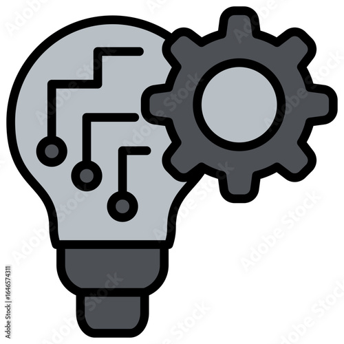 Innovation Grey Icon Editable Stroke