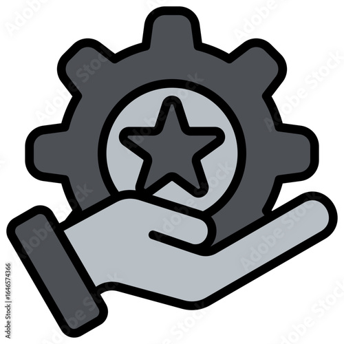 Skilled Grey Icon Editable Stroke