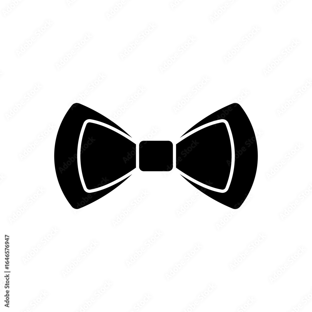 Fototapeta premium Stylish Bow Tie Graphic in Monochrome Vector