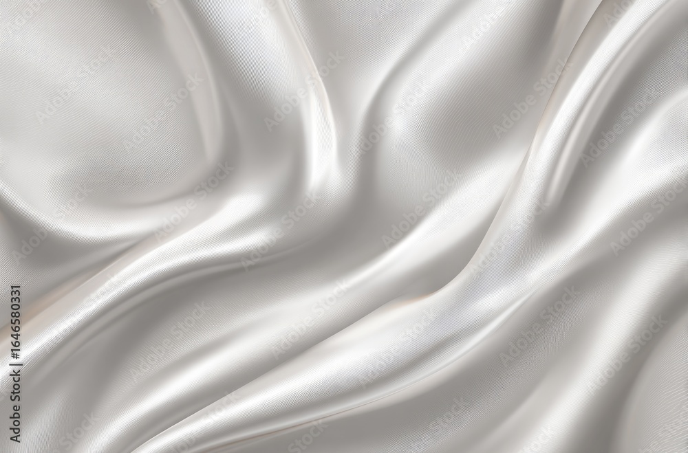 Naklejka premium Smooth, flowing, light gray fabric drapes