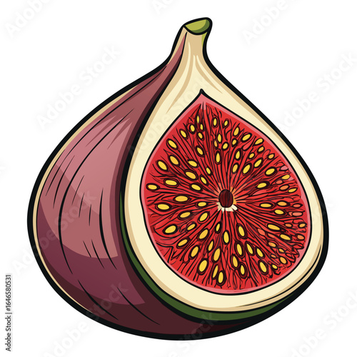 fresh figs isolated on white background