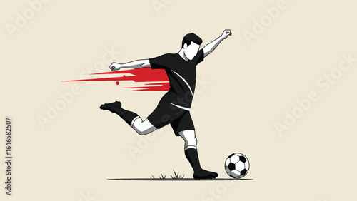 The figure is shown in mid-action, focusing on the powerful kick.