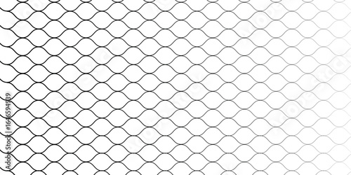 Abstract Black Mesh Pattern On White Background, Featuring Wavy Diamond Shapes, Perfect For Modern Design, Minimalist Wallpaper, And Decorative Texture Concepts.