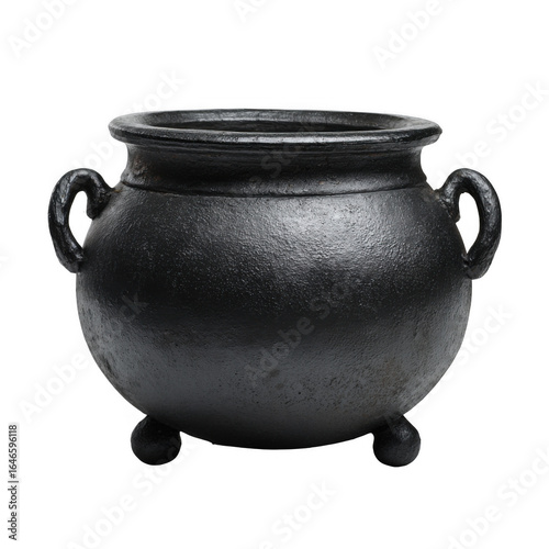 black cauldron for witches isolated [Transparent Background PNG].