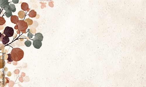 MINIMALISTISCHE BOTANISCHE ILLUSTRATION MIT RETRO-FARBSCHEMA