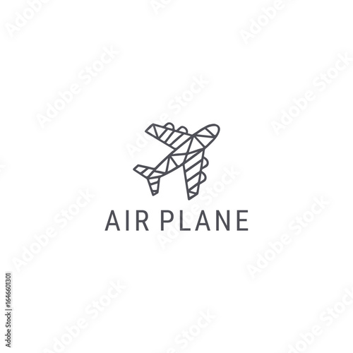 Air plane logo with sleek, modern style for fast and innovative branding.