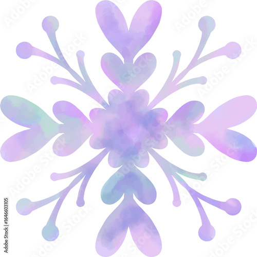Decorative Purple Snowflake